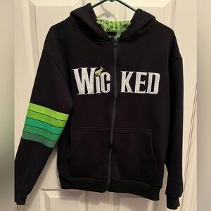 Wicked the Musical Black and Green Women's Zip up Hoodie 🖤💚